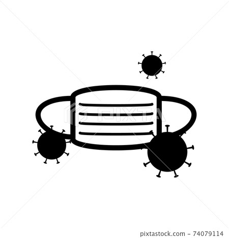 Corona mask icon material 74079114