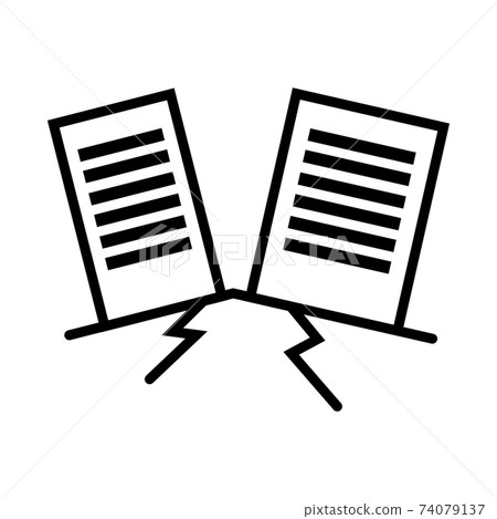 Disaster damage icon material 74079137