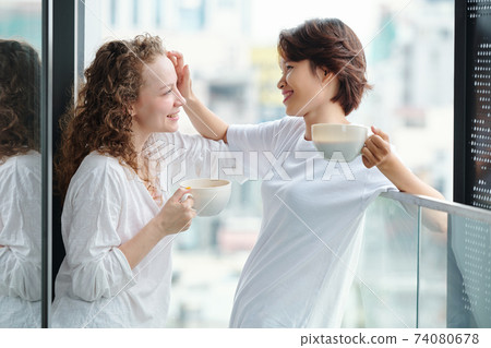 Enjoying romantic morning 74080678