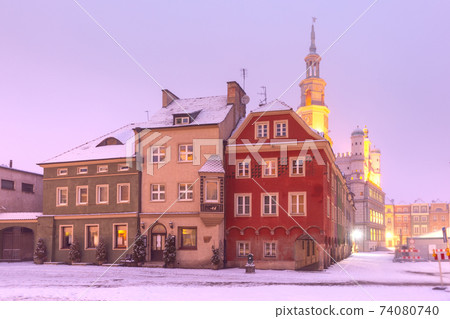 Night Old Town of Poznan, Poland Night Old Town of Poznan, Poland 74080740