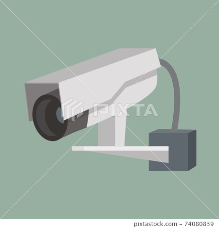 hanging CCTV Security camera vector 74080839
