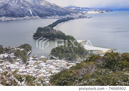 Three most scenic spots in Japan, Amanohashidate, snow scene 74080902