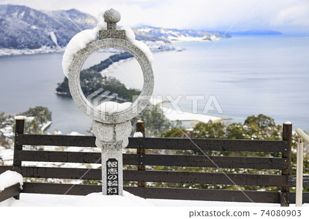 Three most scenic spots in Japan, Amanohashidate, snow scene 74080903