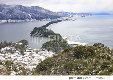 Three most scenic spots in Japan, Amanohashidate, snow scene 74080908