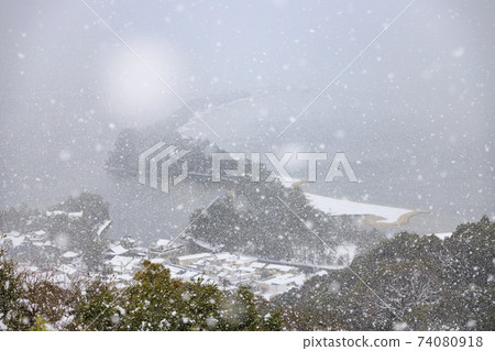 Three most scenic spots in Japan, Amanohashidate, snow scene 74080918