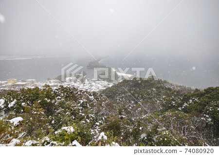 Three most scenic spots in Japan, Amanohashidate, snow scene 74080920