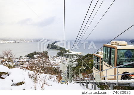 Three most scenic spots in Japan, Amanohashidate, snow scene Three most scenic spots in Japan, Amanohashidate, snow scene 74080925