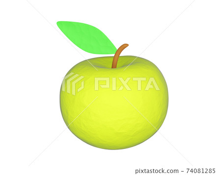 Light green apple isolated on white, 3d render 74081285
