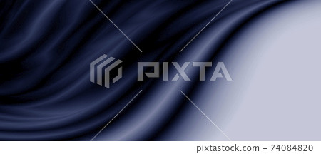Blue luxury fabric background with copy space 74084820