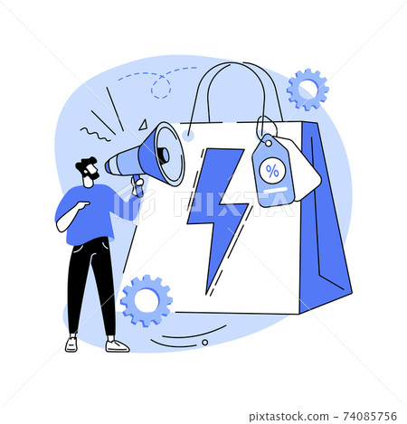 Flash sale abstract concept vector illustration. 74085756