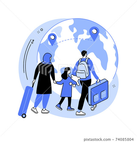Emigration abstract concept vector illustration. Emigration abstract concept vector illustration. 74085804