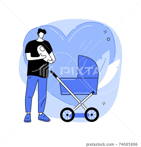 Fatherhood care abstract concept vector illustration. Fatherhood care abstract concept vector illustration. 74085806