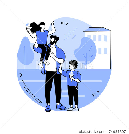 Modern dads abstract concept vector illustration. 74085807