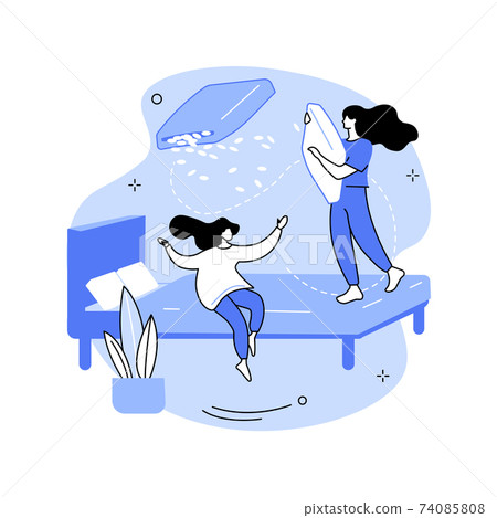Pajama party abstract concept vector illustration. Pajama party abstract concept vector illustration. 74085808