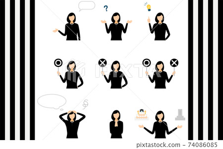 Pose set for young women in mourning, 9 poses 74086085