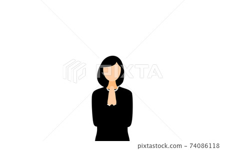 Young woman in mourning, Gassho 74086118