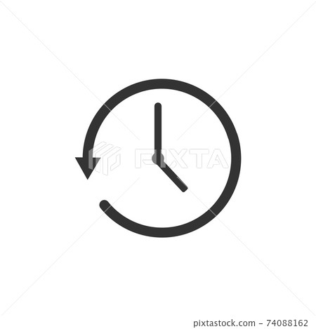 Time sign. Alarm, clock icon, vector illustration. Flat design. Time sign. Alarm, clock icon, vector illustration. Flat design. 74088162