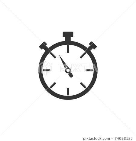 Timer, clock, time, icon. Vector illustration, flat design. 74088183