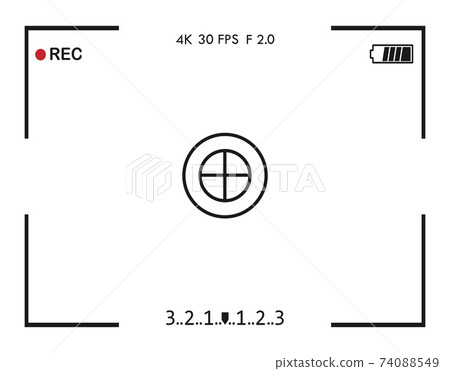 Camera frame viewfinder screen. Vector illustration. Flat. Camera frame viewfinder screen. Vector illustration. Flat. 74088549