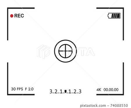 Camera frame viewfinder screen. Vector illustration. Flat. Camera frame viewfinder screen. Vector illustration. Flat. 74088550