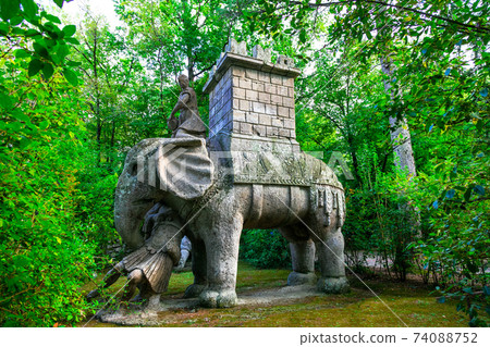 Famous Mysterious park of Monsters of Bomarzo - landmarks of Italy Famous Mysterious park of Monsters of Bomarzo - landmarks of Italy 74088752