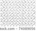 Black scribbles, abstract chaotic lines, scrawls 74089056