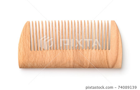 Top view of wooden comb 74089139