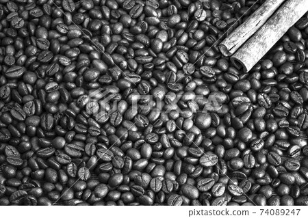 Coffee love background. Black and white Coffee love background. Black and white 74089247