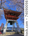Onomichi Sakura in full bloom Senkoji Bell Tower 74090098