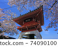 Onomichi Sakura in full bloom Senkoji Bell Tower 74090100