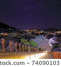 Onomichi Saikokuji night cherry blossom night view 74090103
