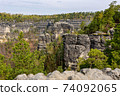 The Elbe Sandstone Mountains are a sandstone massif 74092065