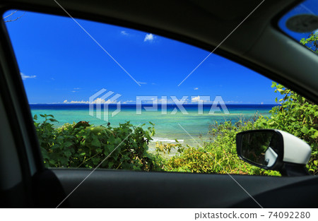The beautiful sea of Yomitan Village, Okinawa 74092280