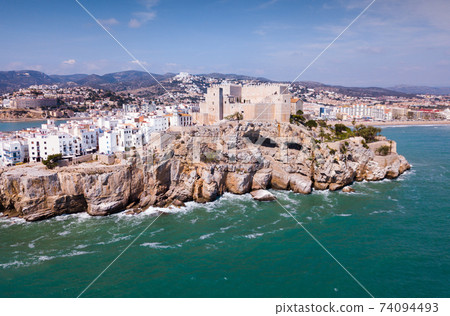 Aerial view of Peniscola Castle Aerial view of Peniscola Castle 74094493