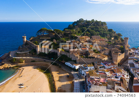 Aerial view of Tossa de Mar, Spain 74094563