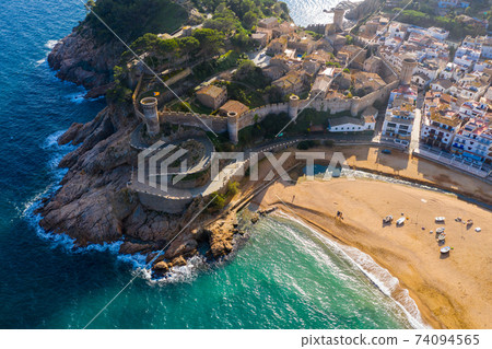 Top view of city of Tossa de Mar. Province of Girona. Spain 74094565