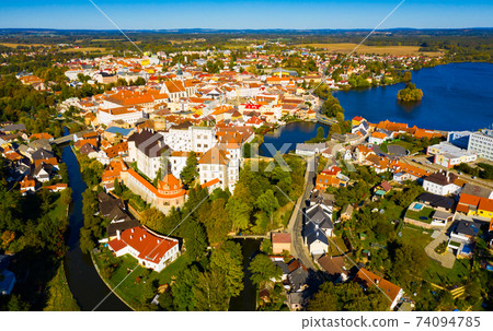 Aerial cityscape of Jindrichuv Hradec Aerial cityscape of Jindrichuv Hradec 74094785