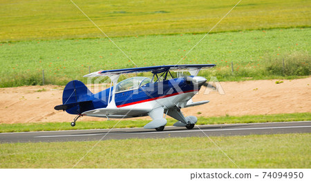 Sports plane at the sport airport, transport vehicles Sports plane at the sport airport, transport vehicles 74094950