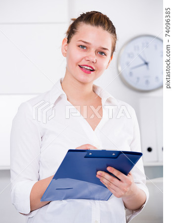 Manager woman is signing contract Manager woman is signing contract 74096385