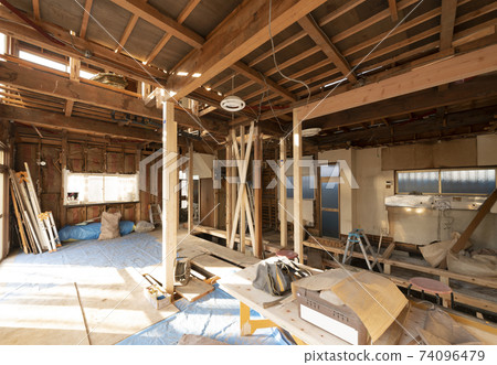 Detached house skeleton remodeling 74096479