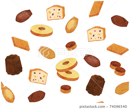 手繪烘焙食品的無縫模式透明 74096540