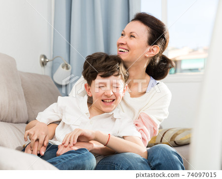 Happy mother and son Happy mother and son 74097015