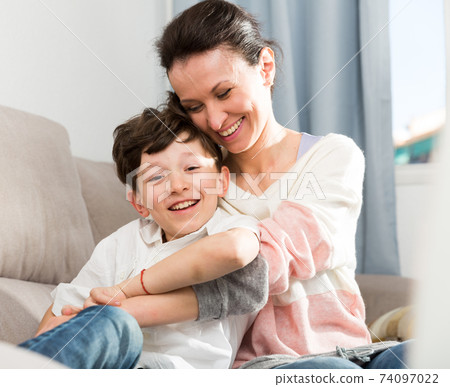 Happy mother and son Happy mother and son 74097022