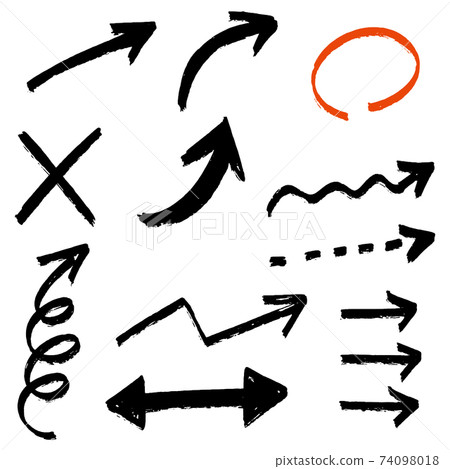 Handwritten arrow sign Handwritten arrow sign 74098018