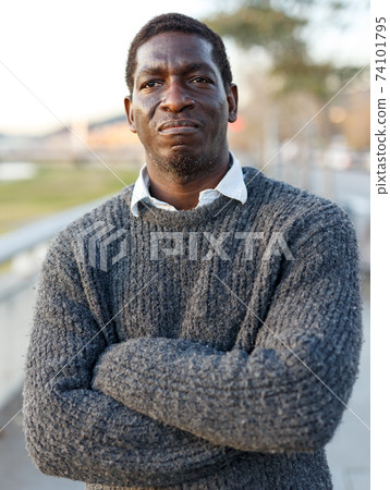 Portrait of positive African man 74101795