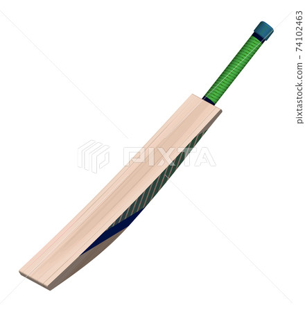 cricket bat in realistic style on a white background. Summer team sports. Vector on a white background cricket bat in realistic style on a white background. Summer team sports. Vector on a white background 74102463