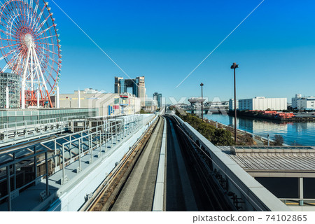 Yurikamome火車窗外的風景東京國際展覽中心 Yurikamome火車窗外的風景東京國際展覽中心 74102865