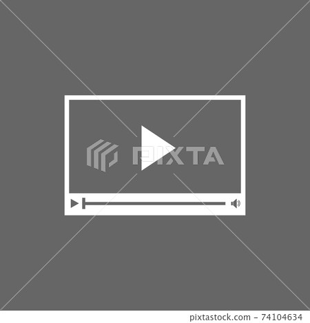 Video player icon. Vector illustration, flat... - Stock Illustration ...