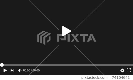 Video player interface. Vector illustration, flat design. Video player interface. Vector illustration, flat design. 74104641