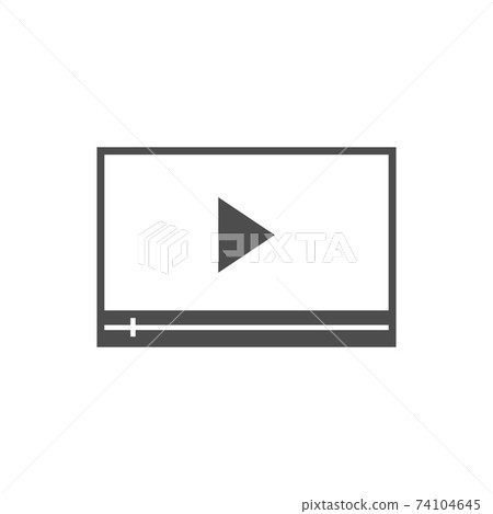 Video player icon. Vector illustration, flat... - Stock Illustration ...